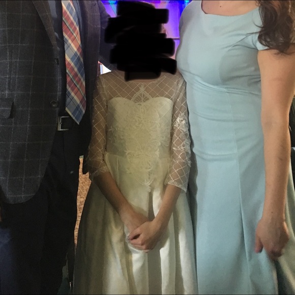 FRANCESCAS 🦋 Powder Blue A-Line, Boat Neck Dress - Picture 5 of 5